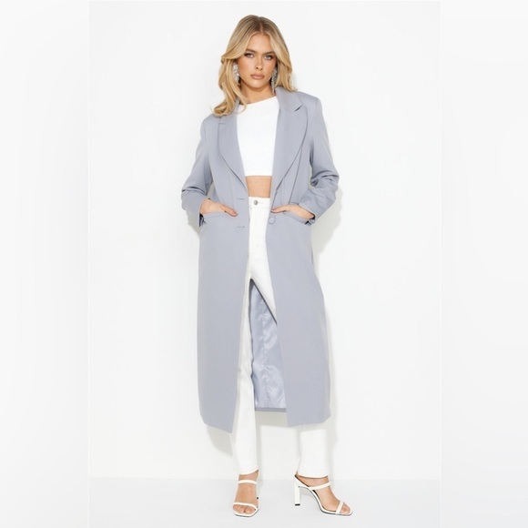 SYNDY Jackets & Blazers - SYNDY's Grey Noella Long Blazer Size XS NWT Brand New